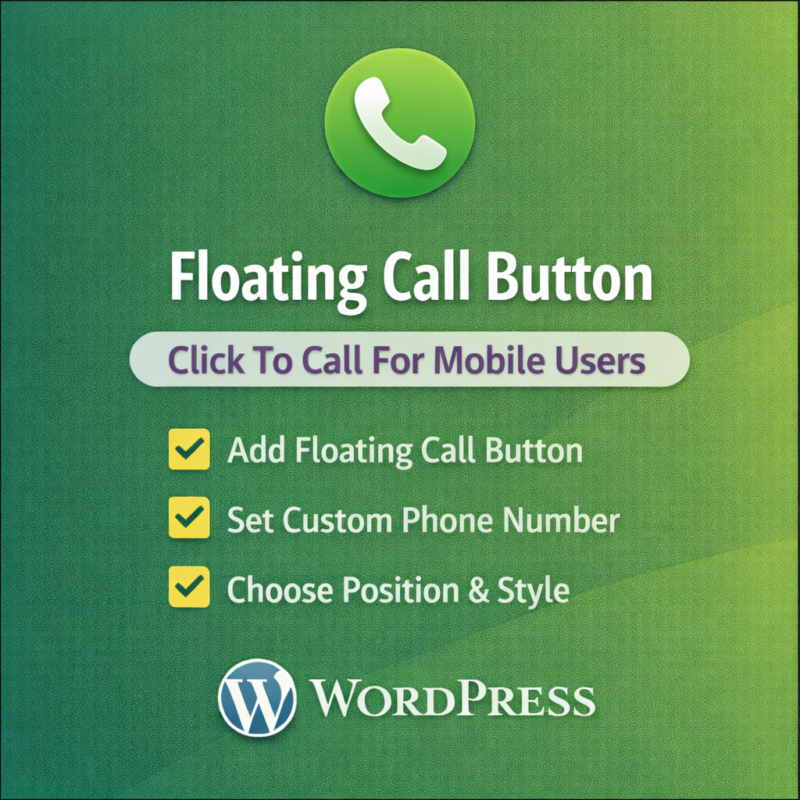 Floating Call Button. Click To Call For Mobile Users