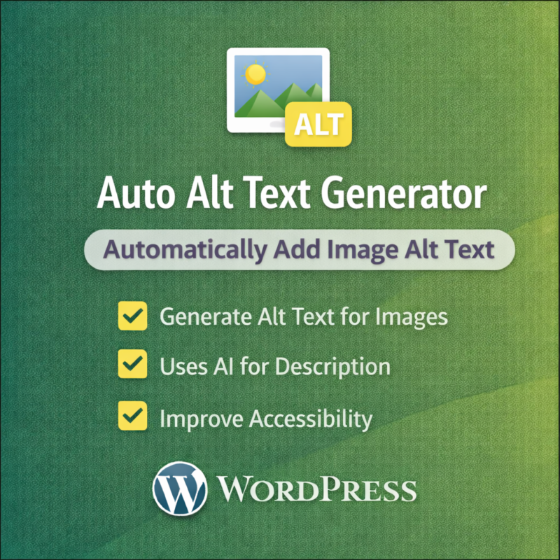 Auto Alt Text Generator. Automatically Add Image Alt Text